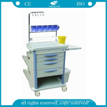 AG-NT004B3 CE furniture abs emergency plastic hospital nursing clinical carts